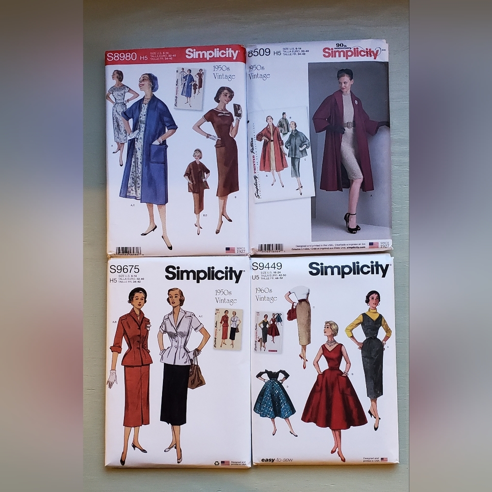 Lot of 5 vintage reproduction patterns